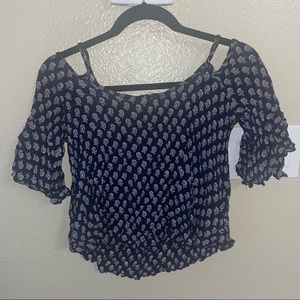 Floral open back top